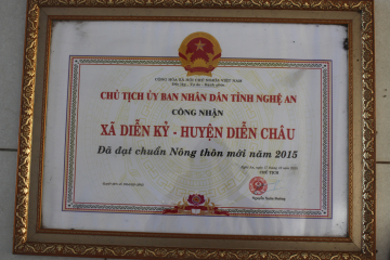 Xã Diễn Kỷ - huyện Diễn Châu đạt chuẩn NTM năm 2015